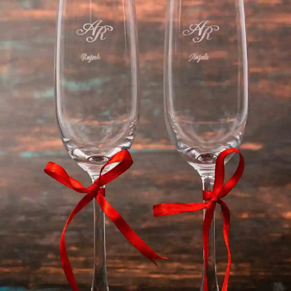 Personalized Champagne Glass Engraved